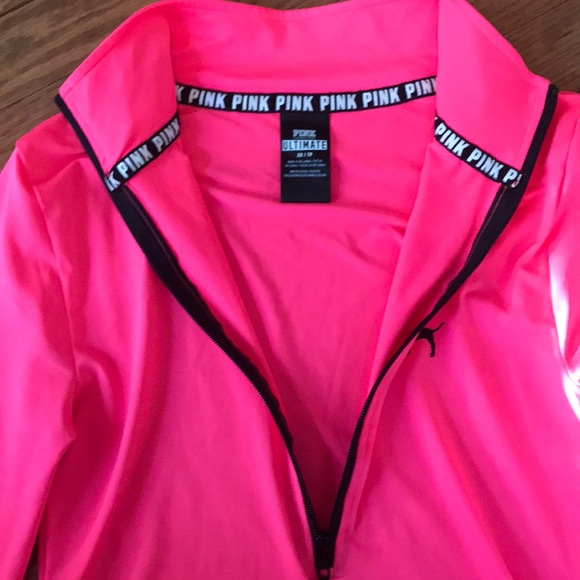 pink half zip sweatshirt - Picture 2 of 4